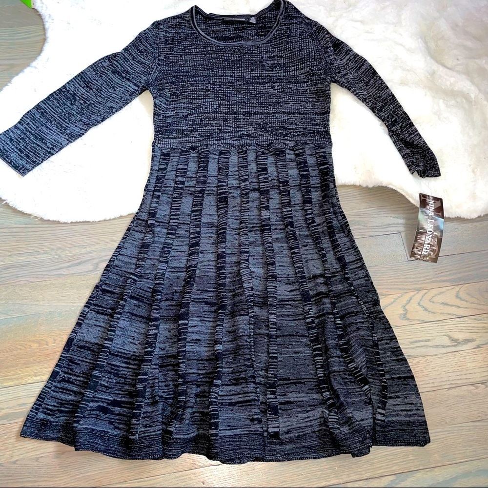 Nina Leonard Gray Sweater dress